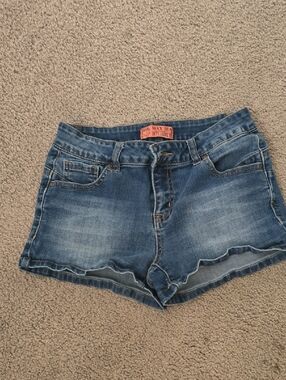 Wax Jean Faded Blue Denim Cutoff Shorts